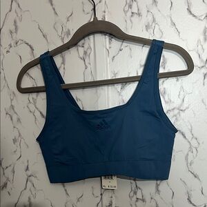 adidas Teal Blue Scoop Sports Bra
